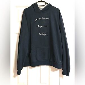 Greatness Begins Today Oversized Hoodie size XL bluish grey
